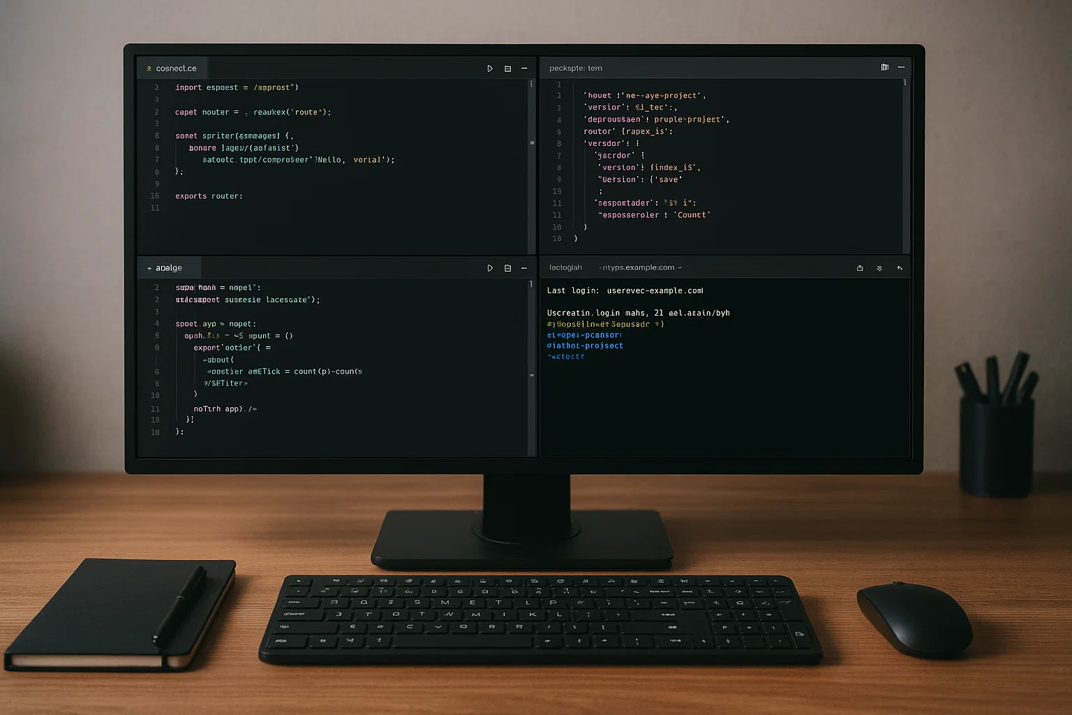 Entorno de desarrollo con acceso SSH y múltiples proyectos en VPS